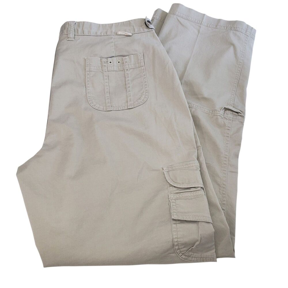 Columbia Women's Tan Cargo Pants Casual Hiking Pants, Size 14